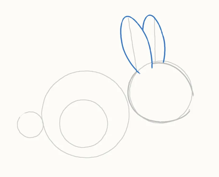 How to draw a bunny, step 4: the ears