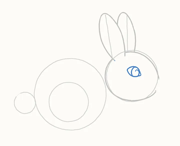 How to draw a bunny, step 5: the eye