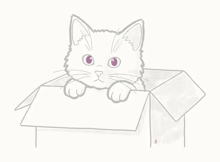 How to draw a cat in a box, step 22: the darks