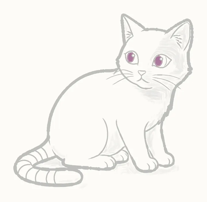 Cómo dibujar un gato, paso 23: los toques oscuros