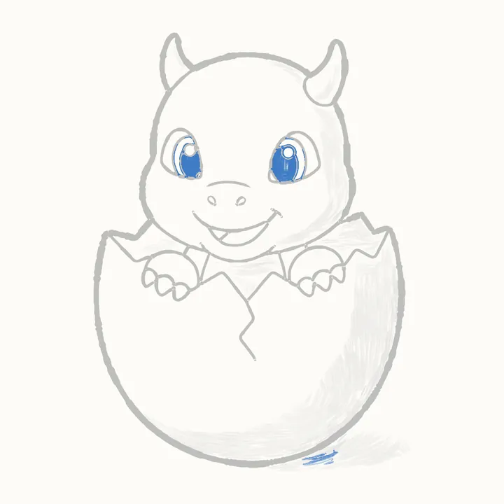 How to draw a dragon, step 12: the darks