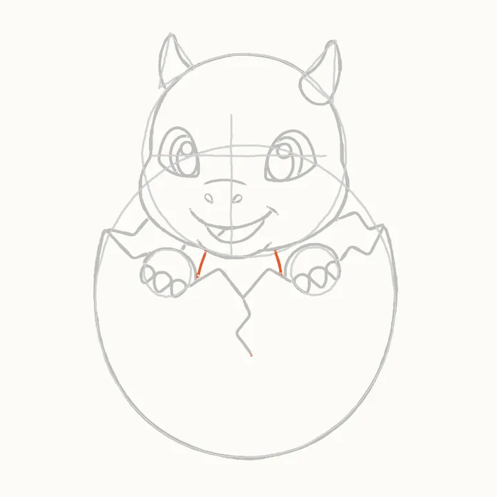 Cómo dibujar un dragón, paso 14: su cuerpo