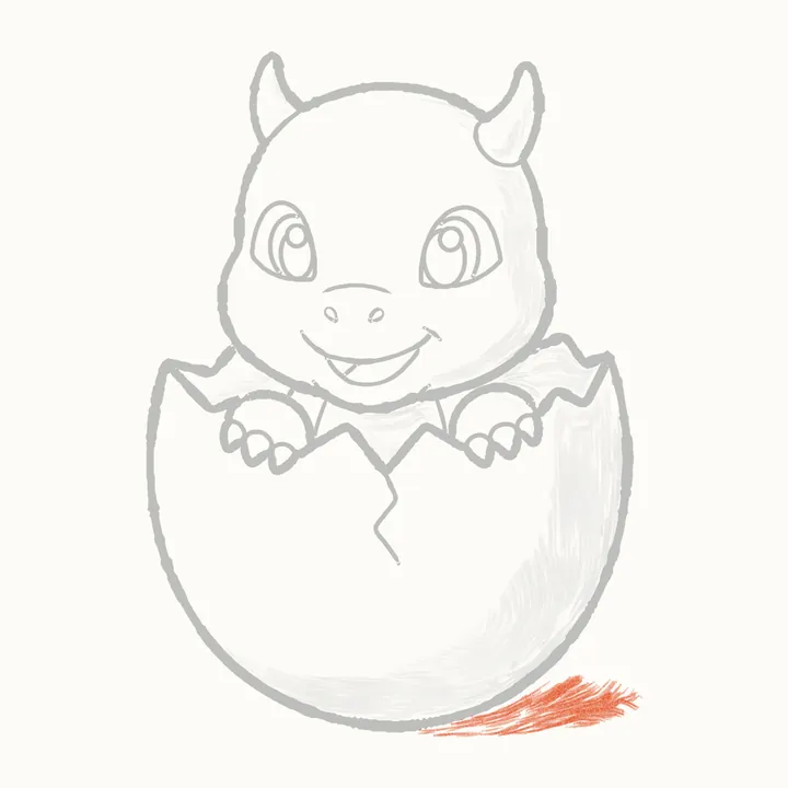 Cómo dibujar un dragón, paso 23: la sombra