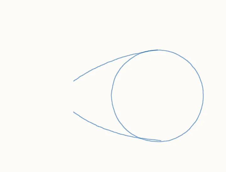 How to draw a fish, step 1: body guides