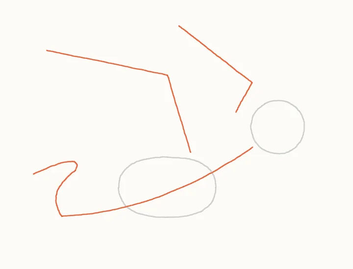 How to draw a flying dragon, step 2: line and wing guides