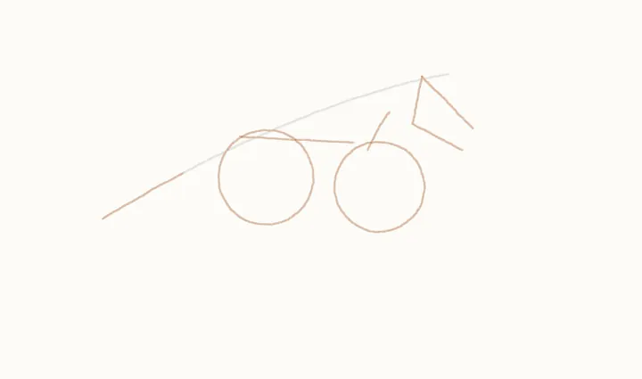 How to draw a horse running, step 2: body guides