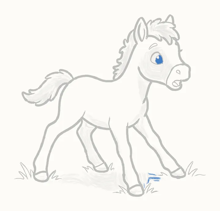How to draw a horse, step 24: the darks