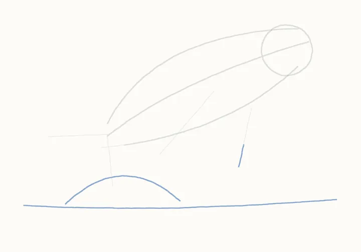 How to draw a humpback whale, step 4: the sea